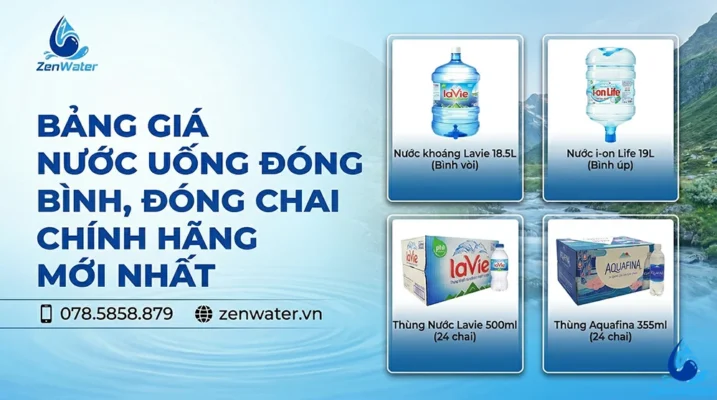 Bảng Giá Nước Uống Đóng Bình, Đóng Chai