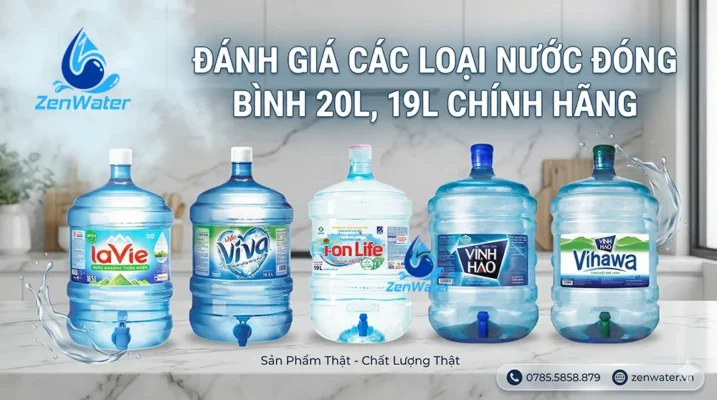 Đánh Giá Các Loại Nước Đóng Bình 20L, 19L Chính Hãng