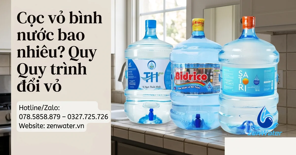 Cọc vỏ bình nước bao nhiêu? Quy trình đổi vỏ 3 Cọc vỏ bình nước bao nhiêu? Quy trình đổi vỏ