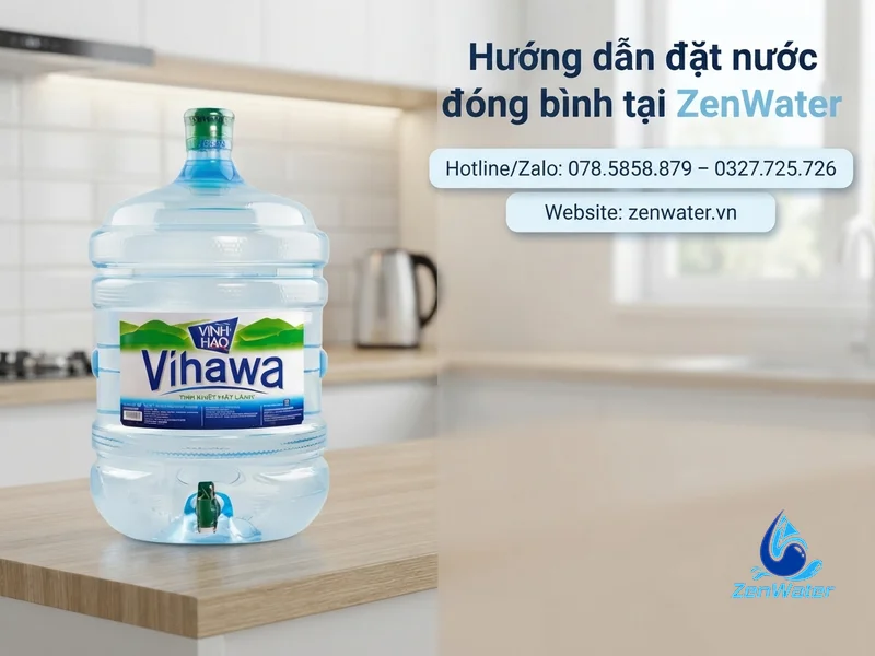 Đại Lý Vihawa Gò Vấp – Giá 20L Tốt, Giao Tận Nơi 6 Hướng dẫn đặt nước đóng bình tại ZenWater