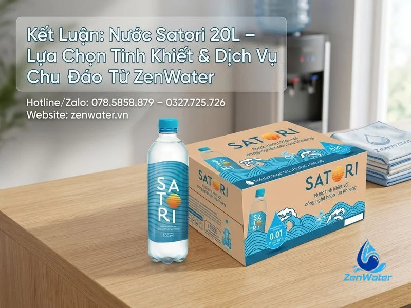 Đại Lý Nước Satori 20L – Giao Nhanh Tận Nơi 7 Kết Luận: Nước Satori 20L – Lựa Chọn Tinh Khiết & Dịch Vụ Chu Đáo Từ ZenWater