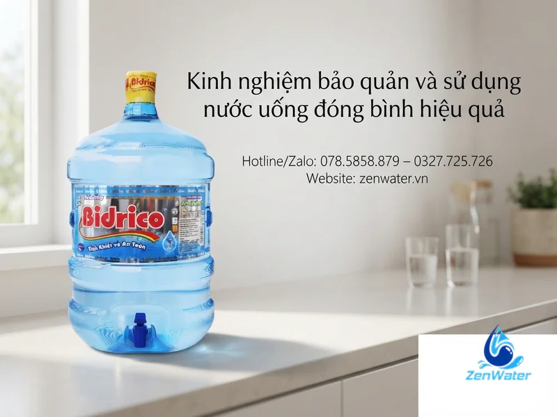 Giao nước quận Gò Vấp 5 Kinh nghiệm bảo quản và sử dụng nước uống đóng bình hiệu quả