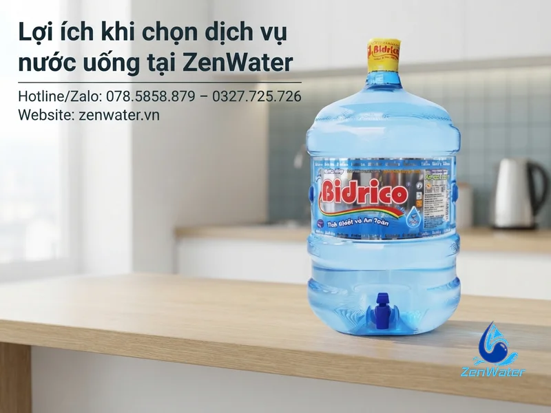 Cọc vỏ bình nước bao nhiêu? Quy trình đổi vỏ 5 Lợi ích khi chọn dịch vụ nước uống tại ZenWater