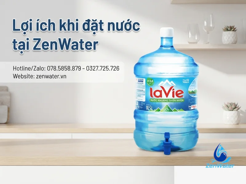 Đại lý nước Lavie Bình Thạnh — giá 19L mới nhất 5 Lợi ích khi đặt nước tại ZenWater