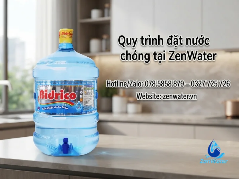 Giao nước quận Bình Thạnh — giao nhanh tận nơi 5 Quy trình đặt nước nhanh chóng tại ZenWater
