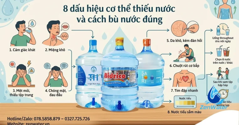 8 dấu hiệu cơ thể thiếu nước và cách bù nước đúng