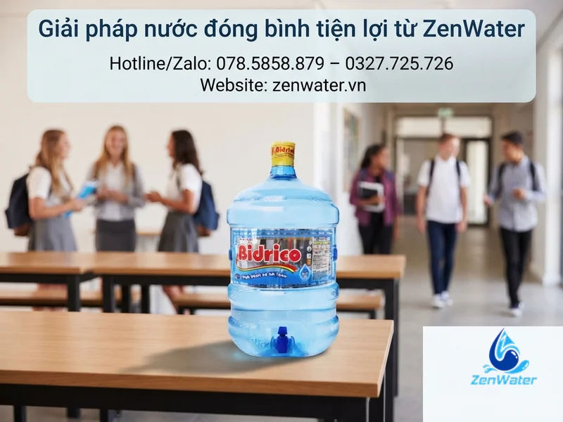 Trẻ đi học mang nước gì? Chọn bình & loại nước cho học sinh (khai giảng) 6 Giải pháp nước đóng bình tiện lợi từ ZenWater