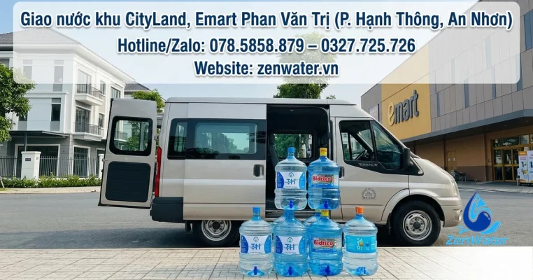 Giao nước khu CityLand, Emart Phan Văn Trị (P. Hạnh Thông, An Nhơn)