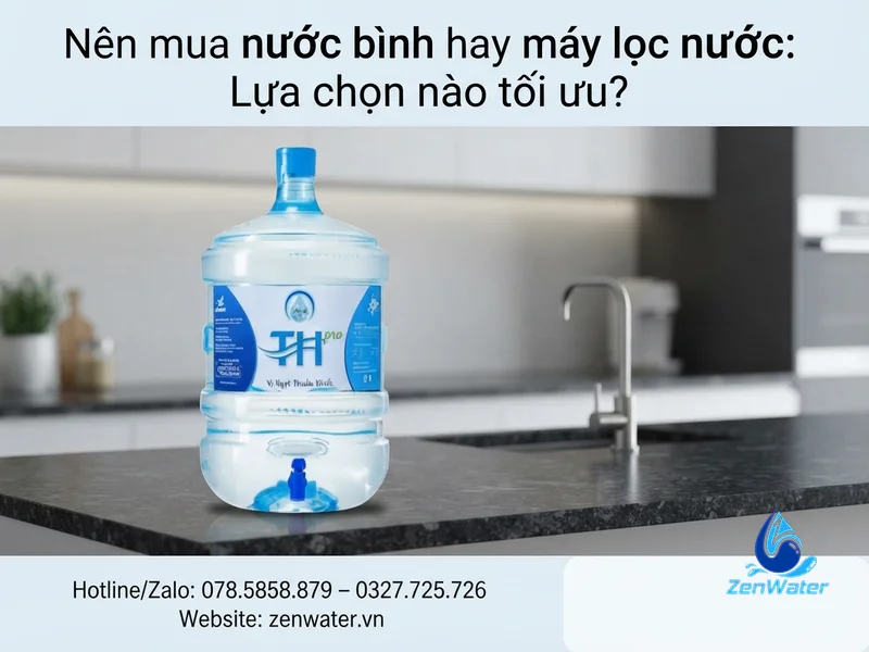 Nên mua nước bình hay lắp máy lọc RO? So sánh chi phí 1 năm 4 Nên mua nước bình hay máy lọc nước: Lựa chọn nào tối ưu?
