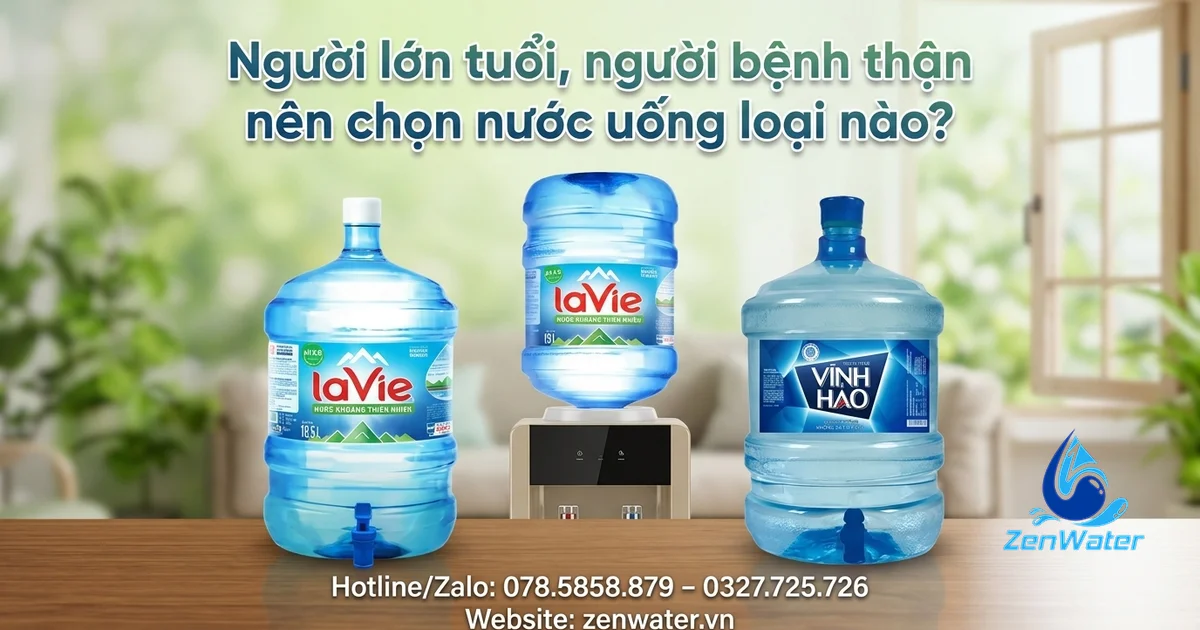 Người lớn tuổi, người bệnh thận nên chọn nước uống loại nào? 3 Người lớn tuổi, người bệnh thận nên chọn nước uống loại nào?