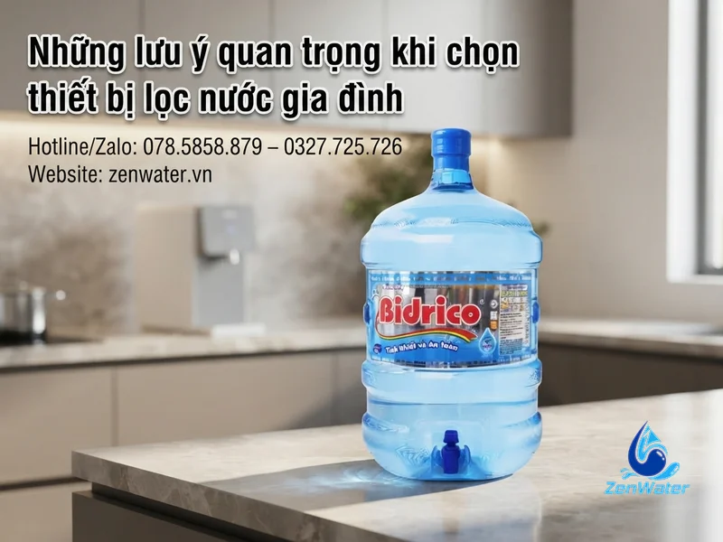 Nên mua nước bình hay lắp máy lọc RO? So sánh chi phí 1 năm 5 Những lưu ý quan trọng khi chọn thiết bị lọc nước gia đình