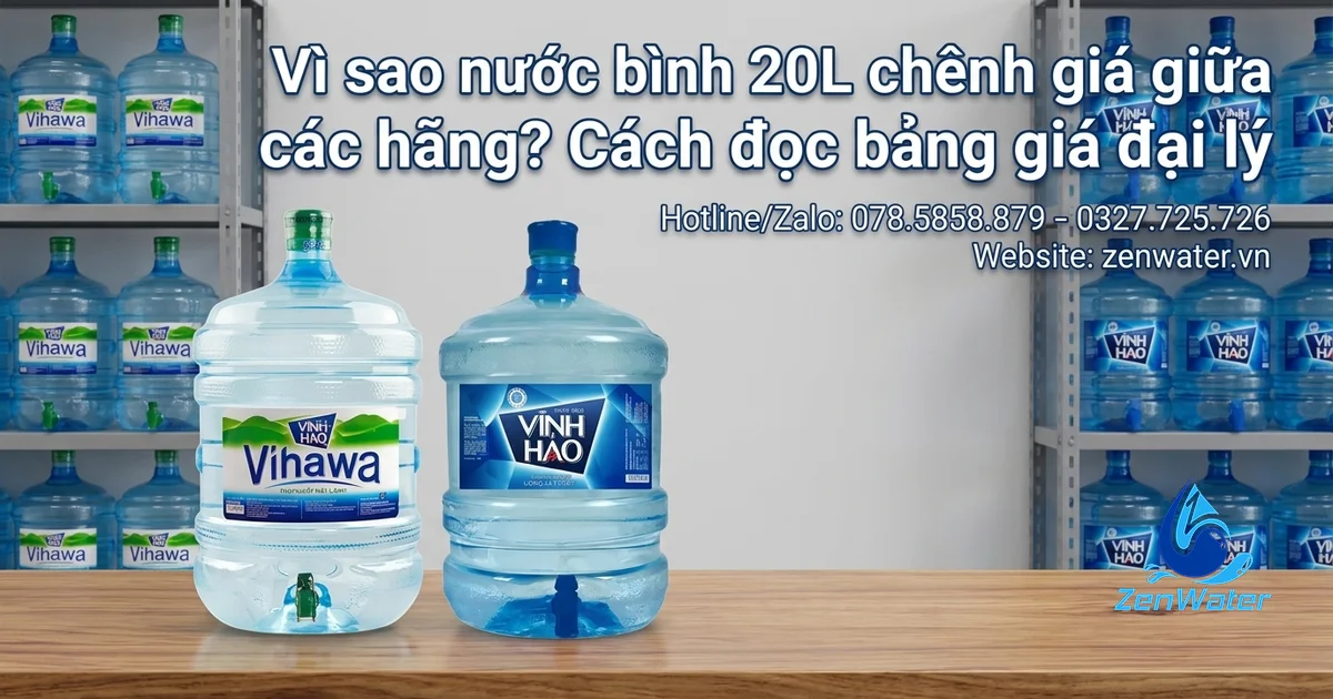 Vì sao nước bình 20L chênh giá giữa các hãng? Cách đọc bảng giá đại lý 4 Vì sao nước bình 20L chênh giá giữa các hãng? Cách đọc bảng giá đại lý