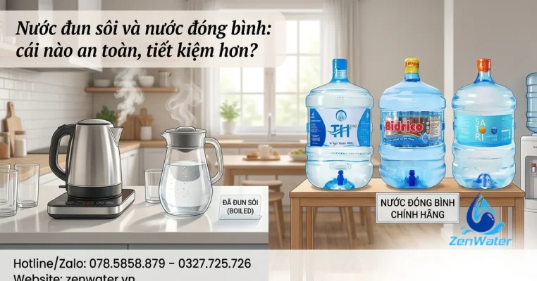 Nước đun sôi và nước đóng bình: cái nào an toàn, tiết kiệm hơn?