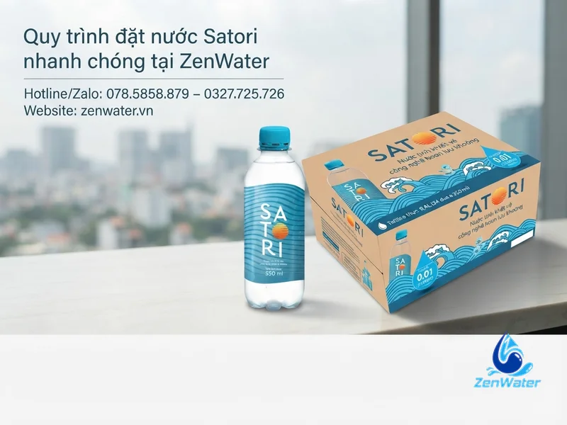 Đại Lý Aquafina Bình Thạnh – Giao Nhanh Tận Nơi 5 Quy trình đặt nước Satori nhanh chóng tại ZenWater