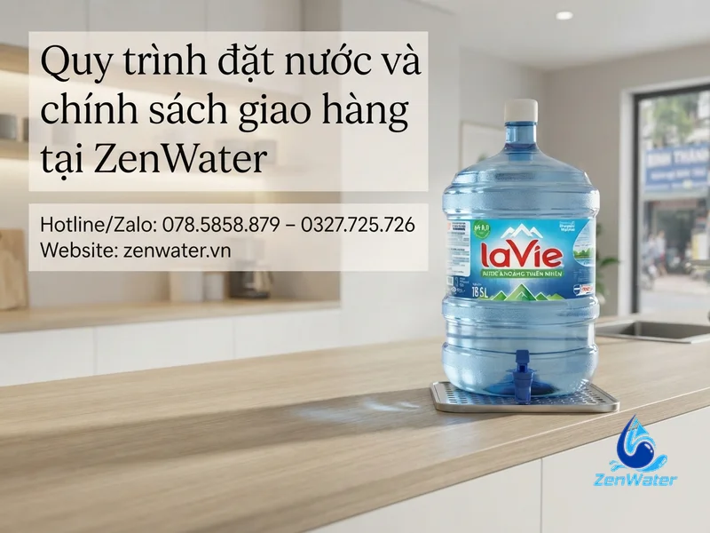 Giao Nước Lavie Quận Bình Thạnh – Giao Nhanh, Có Hàng Ngay 5 Quy trình đặt nước và chính sách giao hàng tại ZenWater