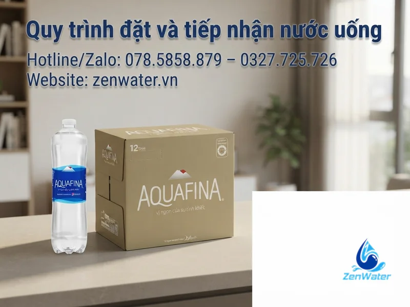 Giao Nước Aquafina Quận Phú Nhuận – Bình 19L Úp 5 Quy trình đặt và tiếp nhận nước uống