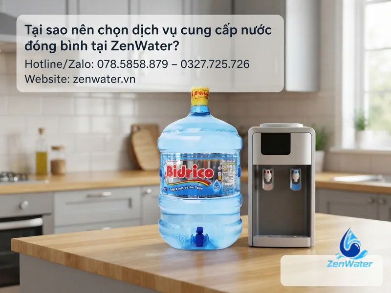 Bình úp vs bình có vòi: loại nào tiện, sạch và tiết kiệm hơn? 5 Tại sao nên chọn dịch vụ cung cấp nước đóng bình tại ZenWater?