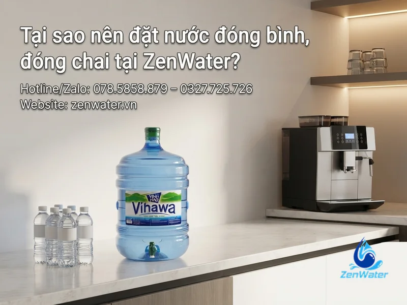 Vì sao nước bình 20L chênh giá giữa các hãng? Cách đọc bảng giá đại lý 7 Tại sao nên đặt nước đóng bình, đóng chai tại ZenWater?