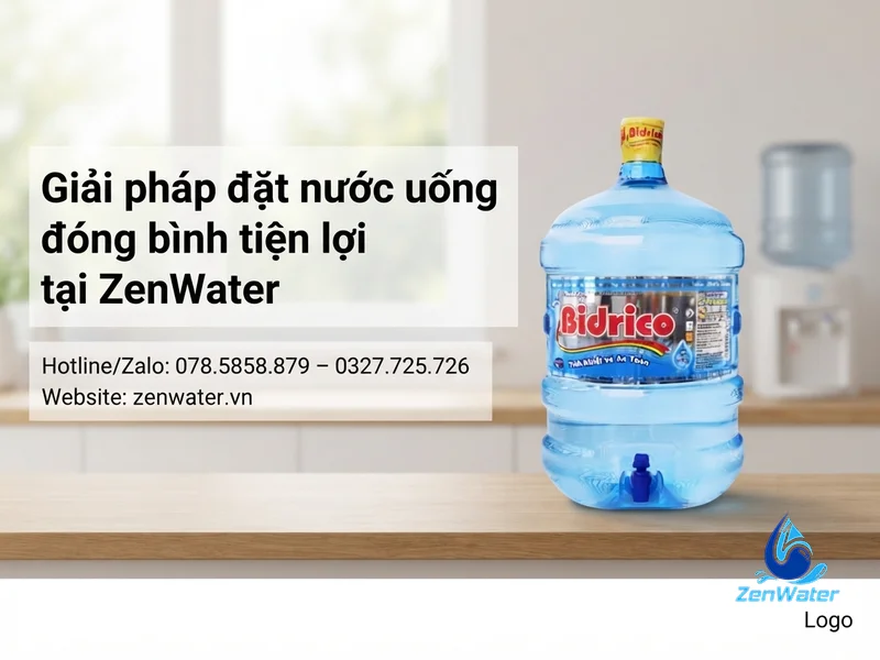 Cẩm nang chọn nước bình cho gia đình 2026 5 Giải pháp đặt nước uống đóng bình tiện lợi tại ZenWater